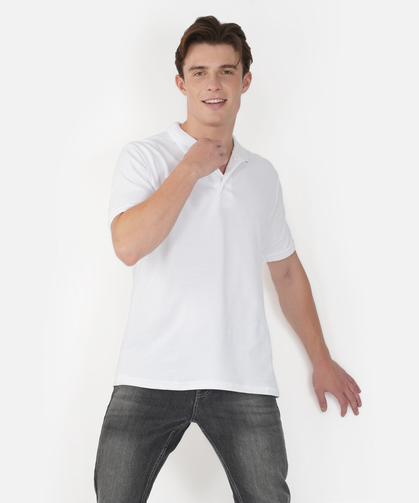 PREMIUM WHITE POLO COTTON T-SHIRT - Image 4