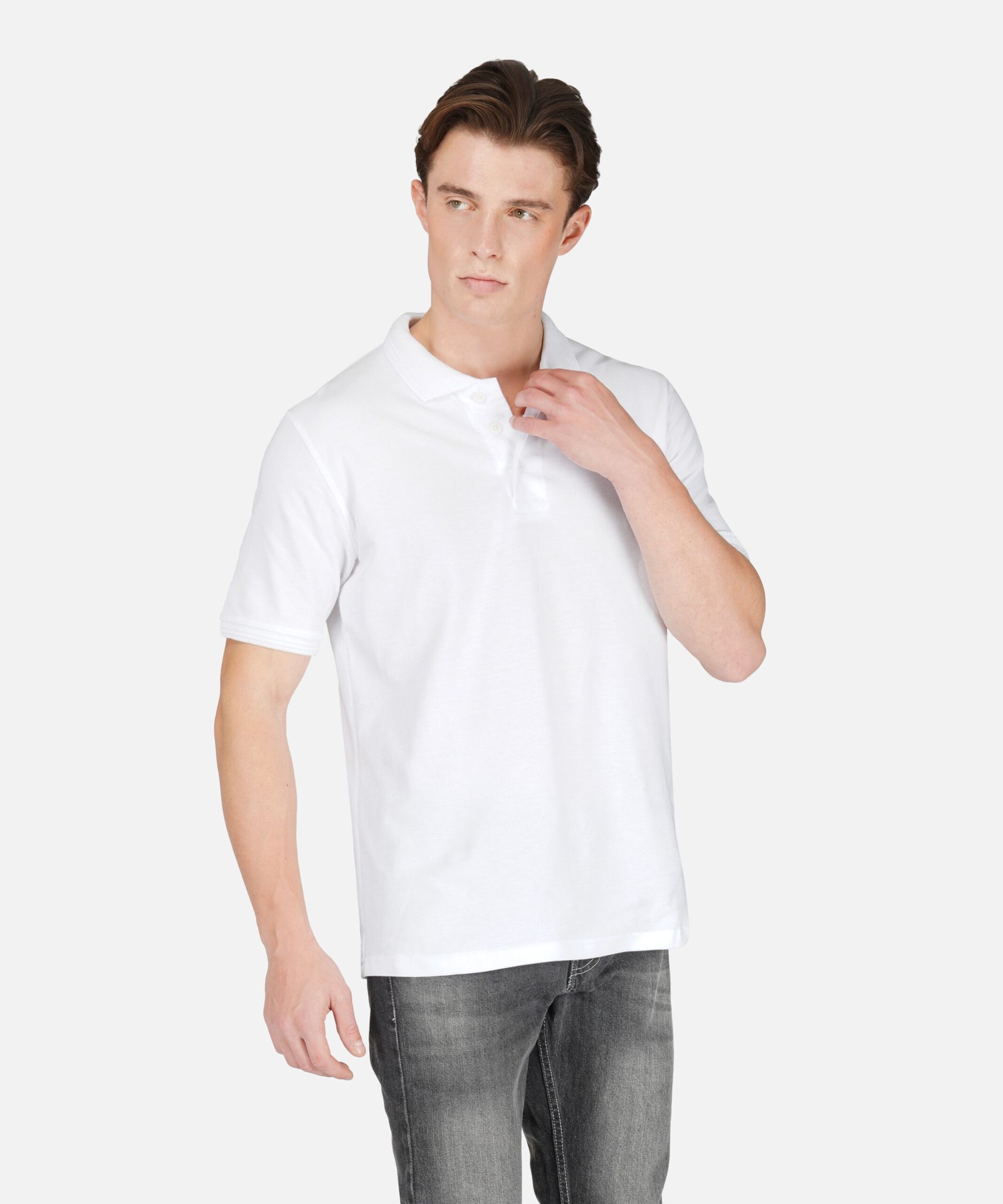 PREMIUM WHITE POLO COTTON T-SHIRT