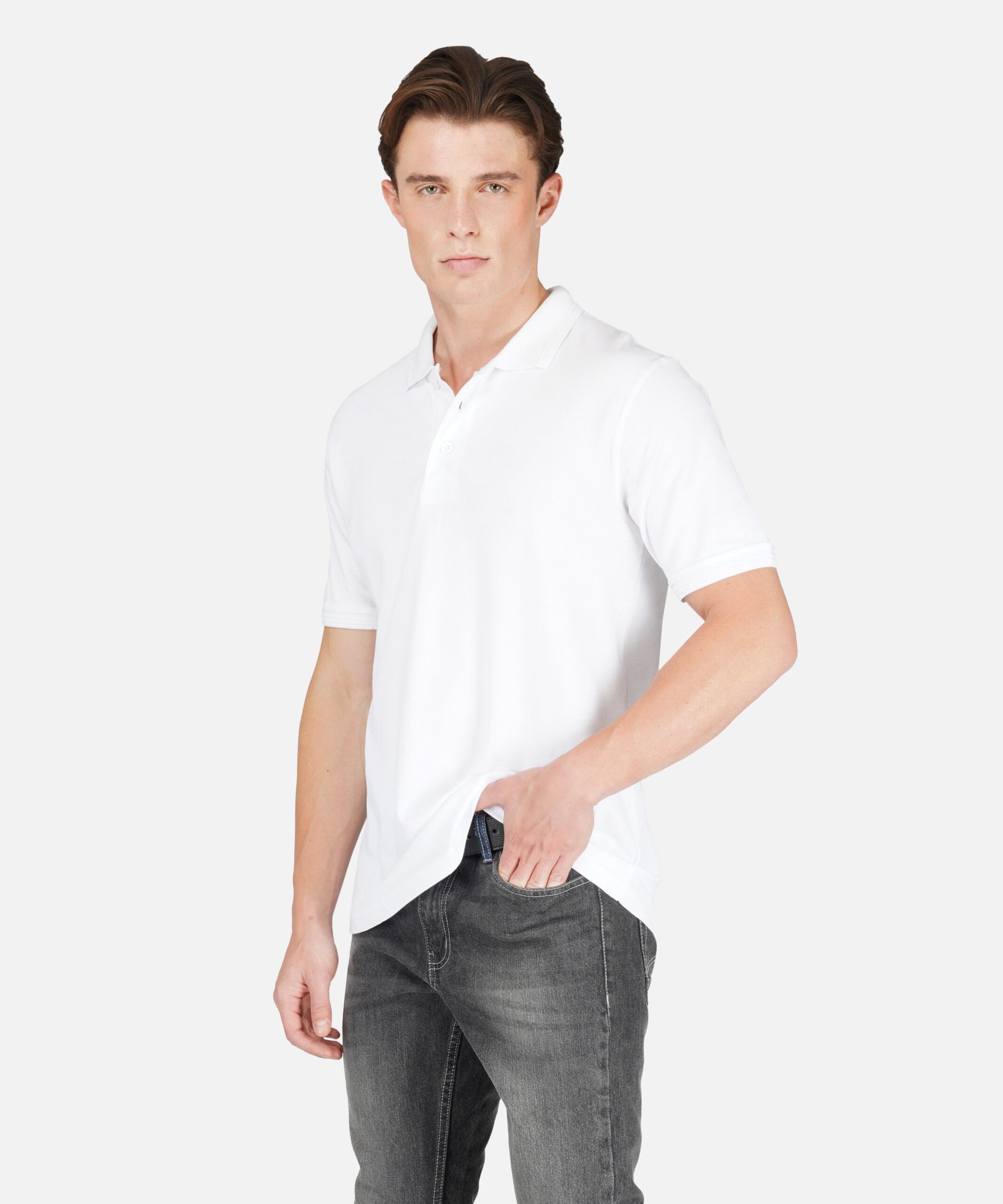 PREMIUM WHITE POLO COTTON T-SHIRT - Image 6