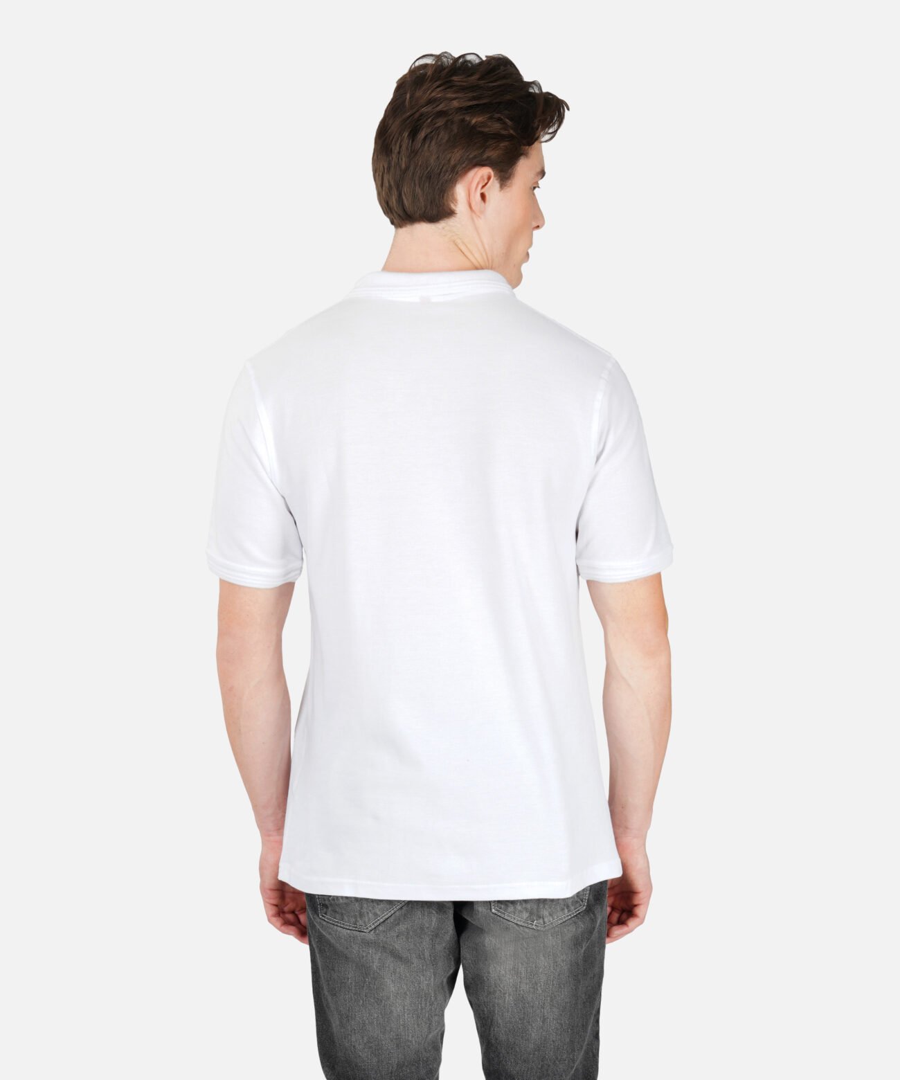 PREMIUM WHITE POLO COTTON T-SHIRT - Image 3