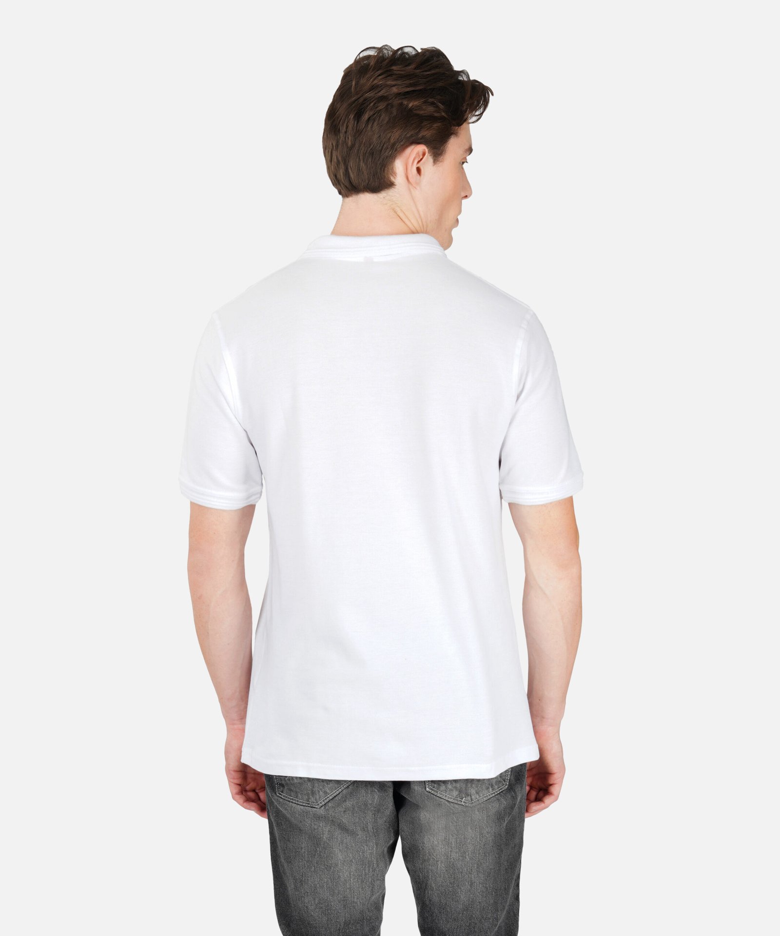PREMIUM WHITE POLO COTTON T-SHIRT - Image 3
