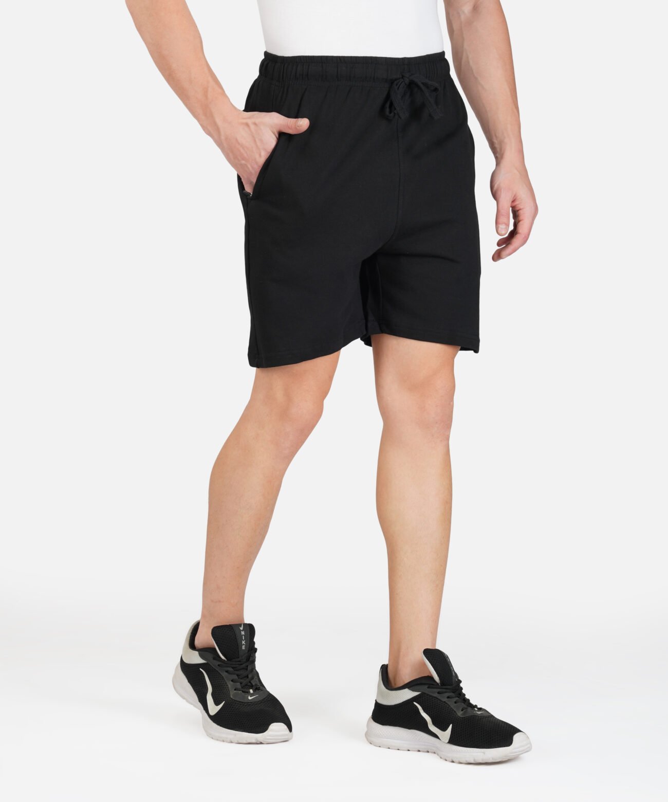 black cotton shorts
