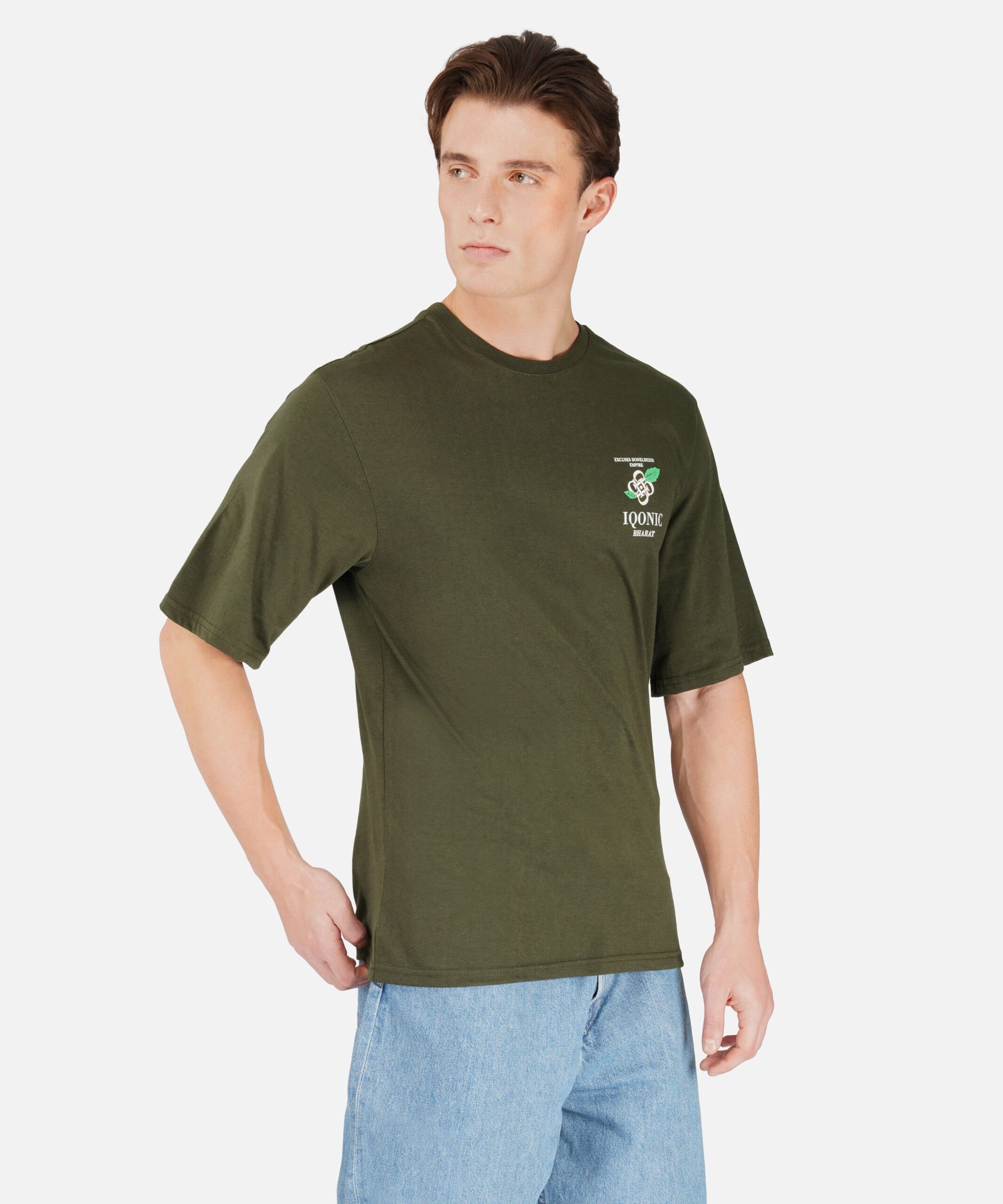 GREEN PRINTED T-SHIRTS PURE COTTON FOR MEN