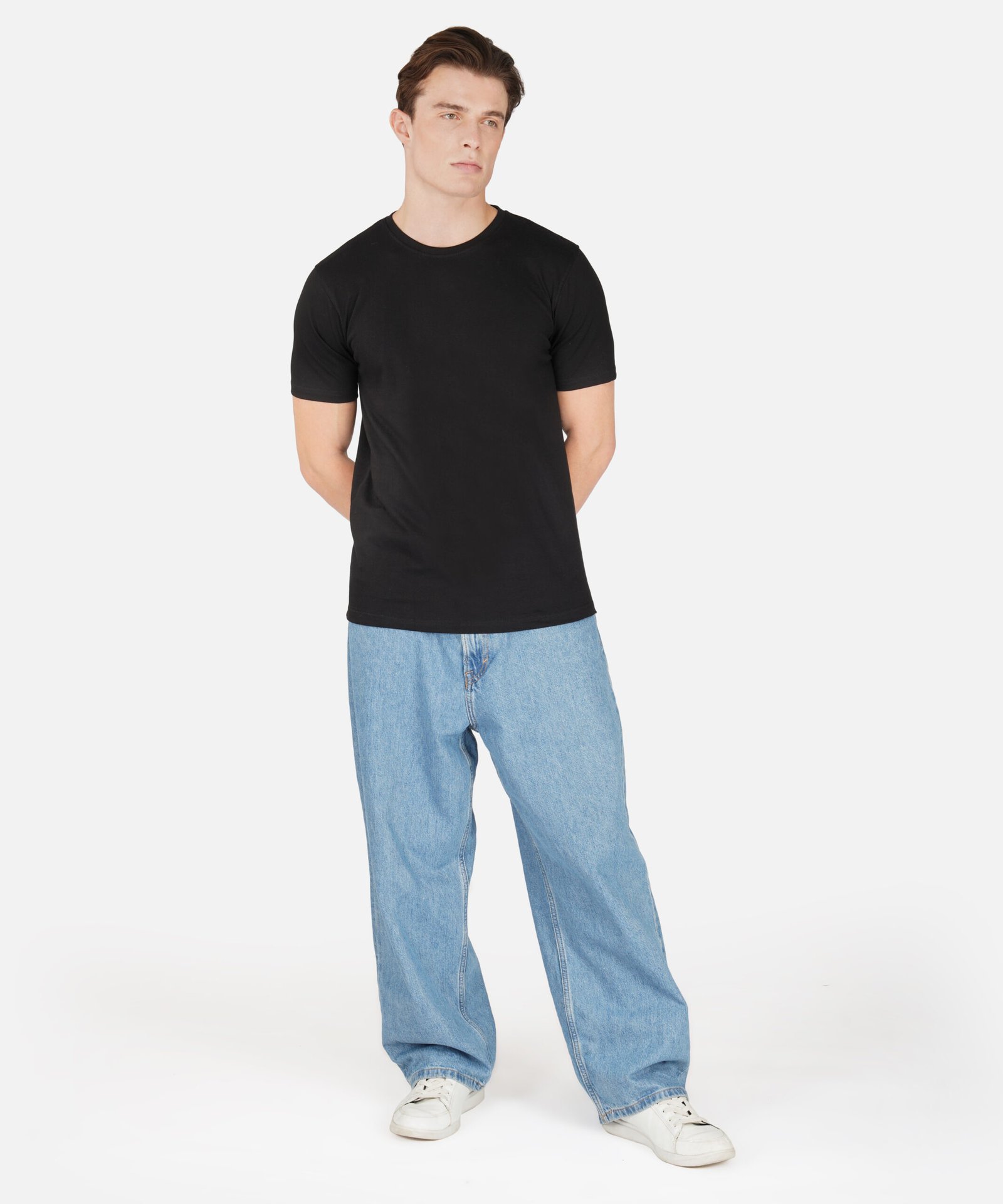 pure cotton black t shirt