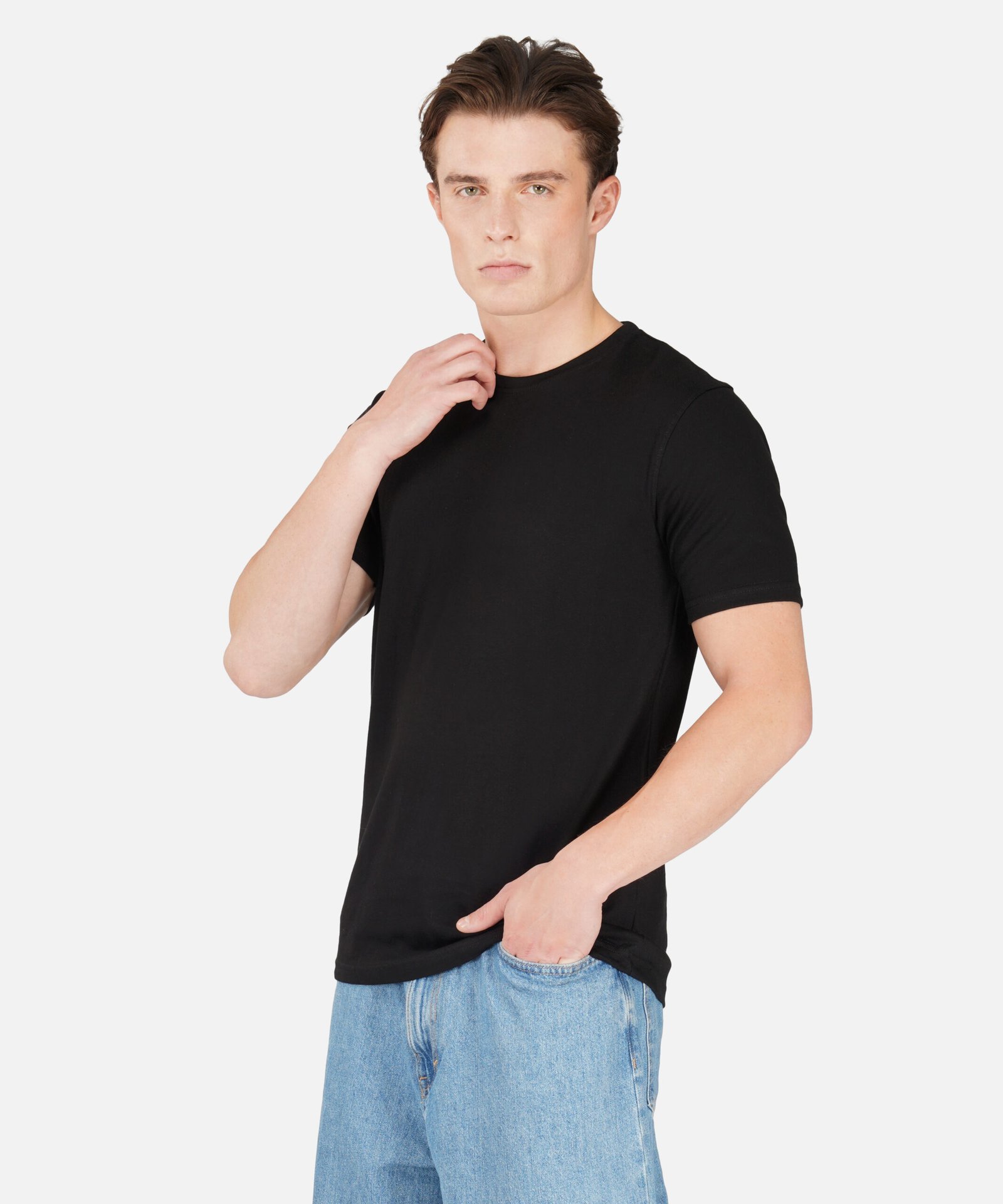 COTTON BLACK T SHIRT - Image 5