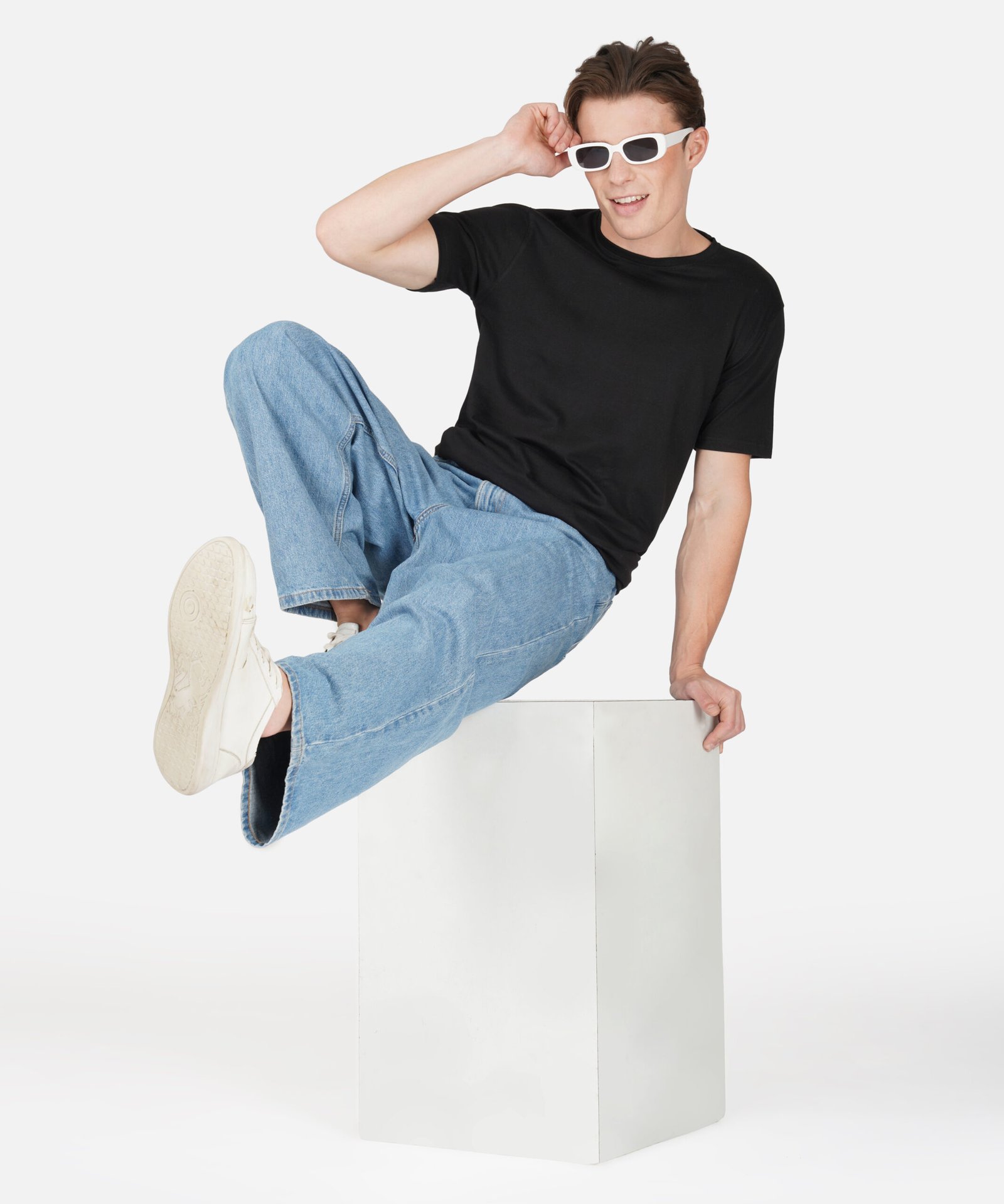 COTTON BLACK T SHIRT - Image 2